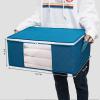 imageVercord Underbed Storage Bag Closet Organizers Bins Clothes Storage Baskets Foldable Containers Bedroom 3 Pack with Clear Window Handles Blue