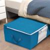 imageVercord Underbed Storage Bag Closet Organizers Bins Clothes Storage Baskets Foldable Containers Bedroom 3 Pack with Clear Window Handles Blue