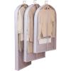 imageVercord Hanging Garment Bags Set of 3 Closet Clothes Storage Clear Dustproof Cover Suit Shirt Sweater Dress Coat with Zipper Taro Purple236x39x396236x39x492236x39x59IN