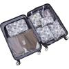 imageVercord 7 Pieces Travel Suitcase Luggage Organizer Packing Cubes with Waterproof Bags Light Grey Flower