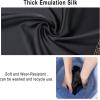 imageVercord Travel Shoe Bag Dust Handbag Storage Thick Emulation Silk Fabric Set of 3 with Drawstring Black