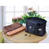 imageVercord Soft Nylon Purse Organizer Handbag Tote Insert Organizers Zipper Closure with Keychain and Handle 10 Pockets