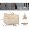 imageVercord Soft Nylon Purse Organizer Handbag Tote Insert Organizers Zipper Closure with Keychain and Handle 10 Pockets